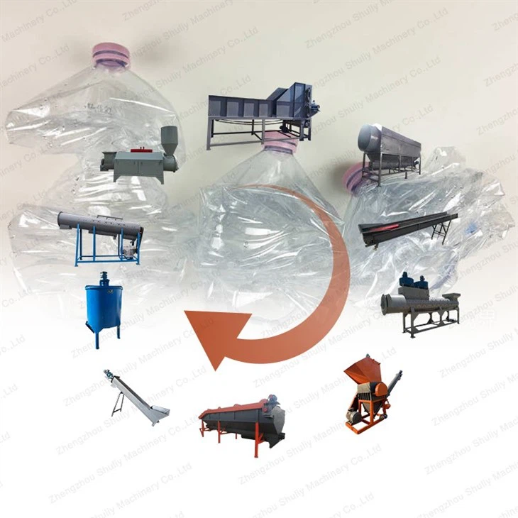 pet bottle flakes crushing washing line (3)